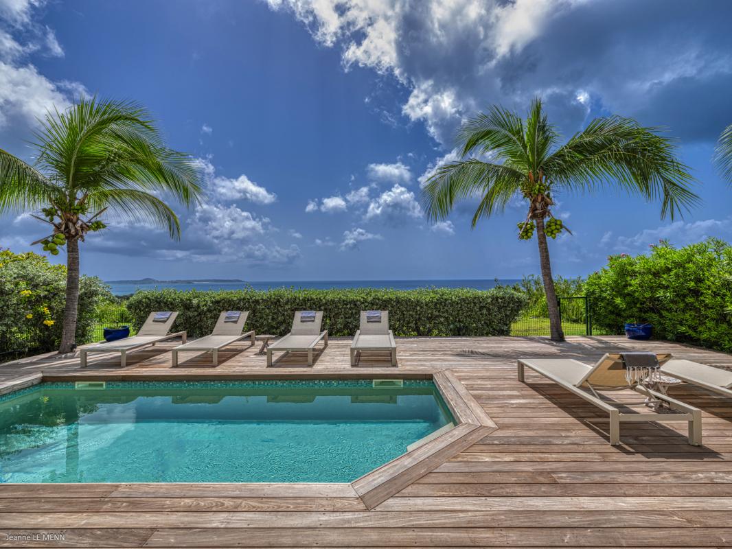 4 Villa à louer piscine vue mer Grand Case Saint Martin_piscine